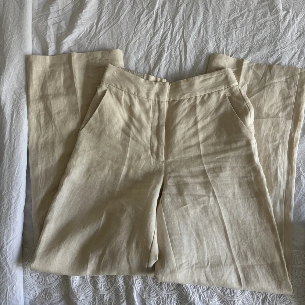 (NWT) Wilfred - Aritzia -The Limitless Pant in Linen - Color: Birch - Picture 12 of 16